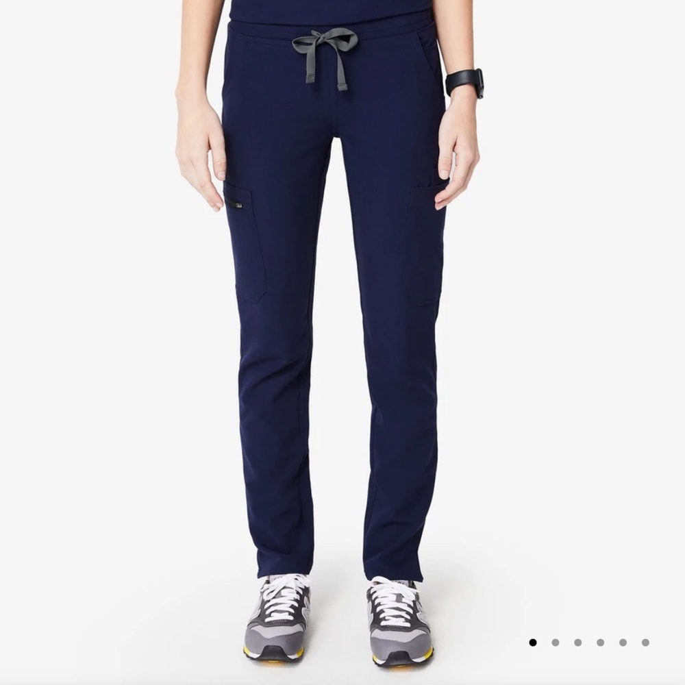 Figs Navy Yola Skinny Scrub Pant